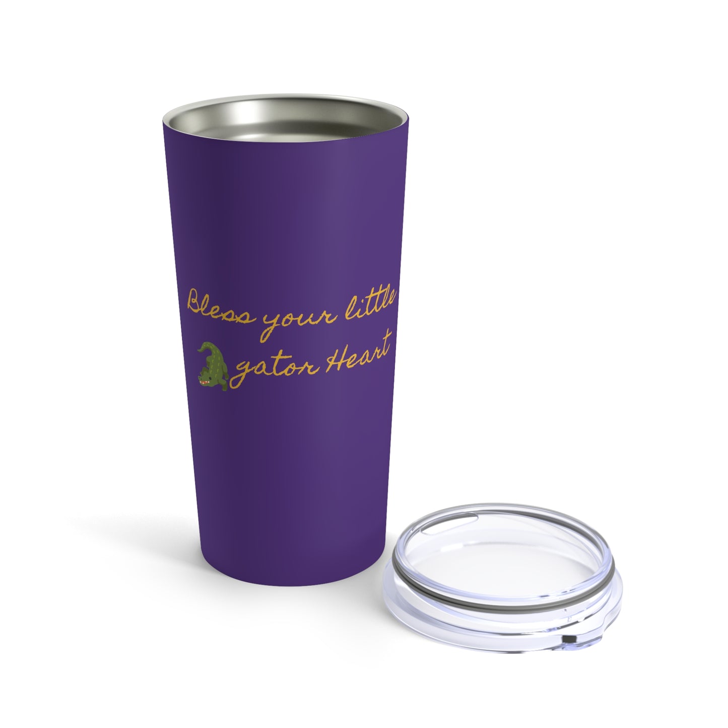 Bless your Gator heart tumbler - Purple/Gold
