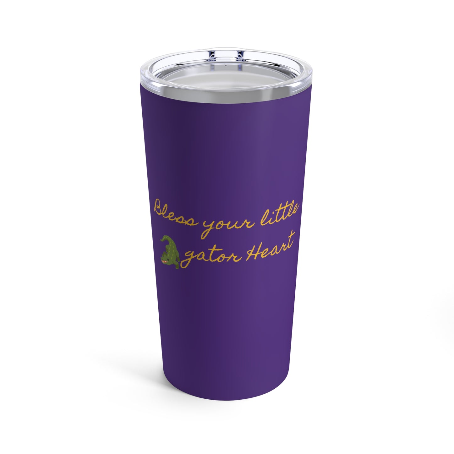 Bless your Gator heart tumbler - Purple/Gold